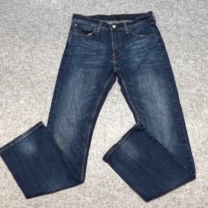 Levis 527 Slim Bootcut Dark Wash Denim Jeans W31 L34 Mens Ranchwear Y2K bootcut
